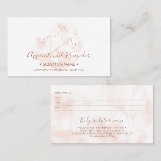 Body sculpting contouring spa appointment cards 名刺 (正面/裏面)