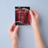 Body Sculpting Logo Red Wine Gold Price List チラシ (手)