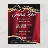 Body Sculpting Logo Red Wine Gold Price List チラシ (裏面)