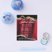 Body Sculpting Logo Red Wine Gold Price List チラシ (シングル)