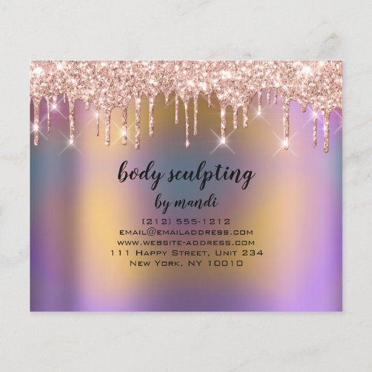 Body Sculpting Shaping Drips Rose Glitter  チラシ (裏面)