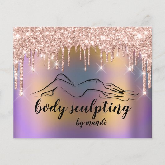 Body Sculpting Shaping Drips Rose Glitter  チラシ (正面)