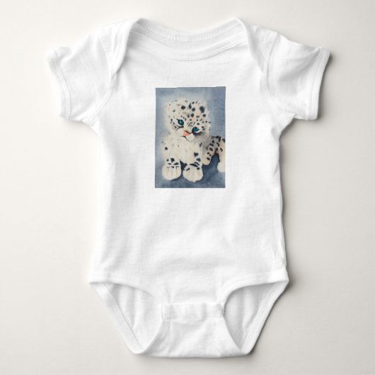 Body Snow Leopard for a baby ベビーボディスーツ (正面)