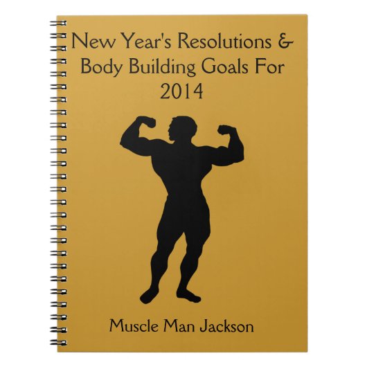BodybuilderノートブックJournal – カスタマイズ可能 ノートブック (正面)