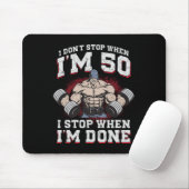 Bodybuilder 50s Birthday 50 Years Old Gym Workout マウスパッド (マウス)