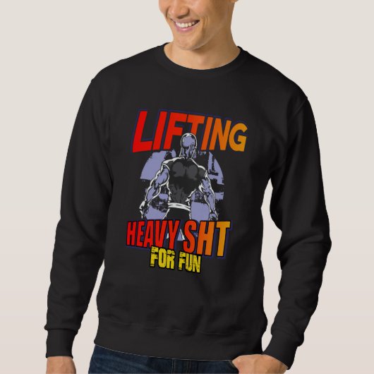 Bodybuilder deadlift and squat workout hoodie スウェットシャツ (正面)