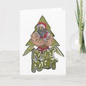Bodybuilder Santa Funny Fitness Christmas Card カード (正面)