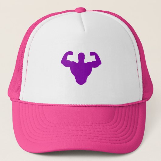 Bodybuilder Silhouette - Double Biceps Strength キャップ (正面)