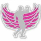 bodybuilding corps athlete aile musculation 1 シール (正面)