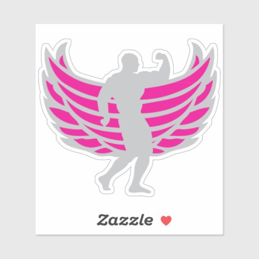 bodybuilding corps athlete aile musculation 1 シール (シート)