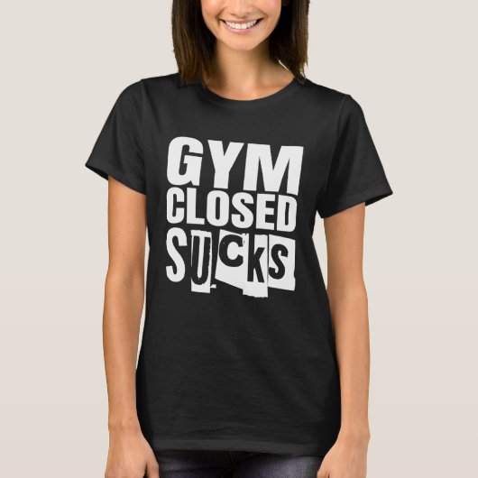 Bodybuilding Fitness Gym Closed Sucks Tシャツ (正面)