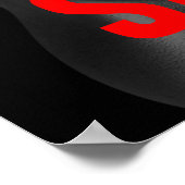 Bodybuilding Fitness Inspirational Black & White ポスター (角)