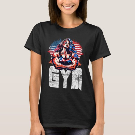 Bodybuilding Gorilla Gym Fitness Beast Woman Tシャツ (正面)