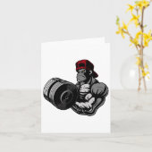 Bodybuilding Gorilla Gym Strength Training Workout カード (黄色い花)