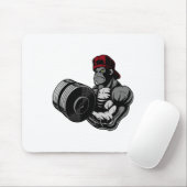 Bodybuilding Gorilla Workout Gym Strength Training マウスパッド (マウス)