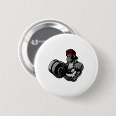 Bodybuilding Gorilla Workout Gym Strength Training 缶バッジ (正面&裏面)