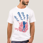 bodybuilding_musculation_main_ americaine_drapeau_ tシャツ (正面)