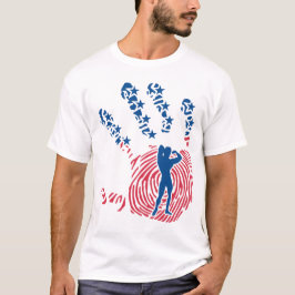 bodybuilding_musculation_main_ americaine_drapeau_ tシャツ