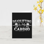 Bodybuilding Powerlifting Deadlifting Is My Cardio カード (黄色い花)