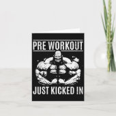 Bodybuilding Pre Workout Just Kicked In - Gym Body カード (正面)