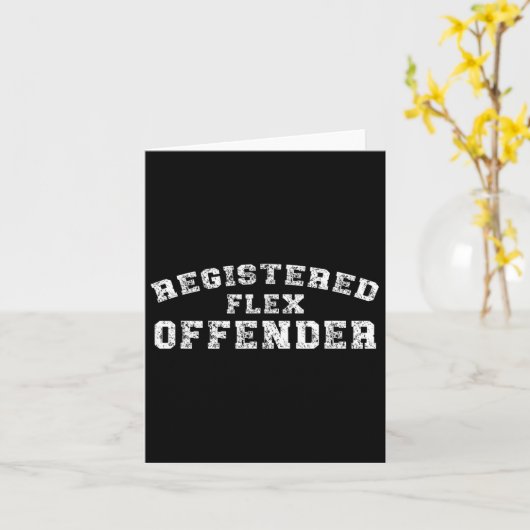 Bodybuilding Registered Flex Offender Workout  カード (黄色い花)