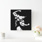 Bodybuilding Wall Clock スクエア壁時計 (ホーム)