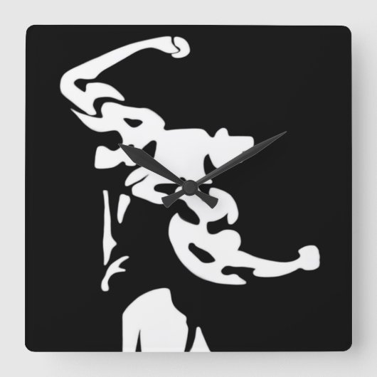 Bodybuilding Wall Clock スクエア壁時計 (正面)