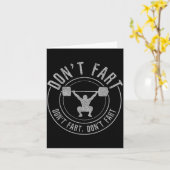 Bodybuilding Weightlifting Wer Lifting Don't Fart  カード (黄色い花)