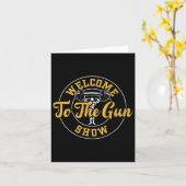 Bodybuilding Welcome To The Gun Show - Gym Sayings カード (黄色い花)