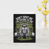 Bodybuilding Workout Don't Spot Me I'm Trying To D カード (黄色い花)