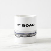 Boeing 747-400 British Airways BOAC Retro Aviation コーヒーマグカップ (中央)