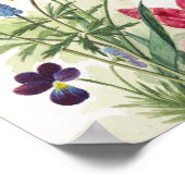 Boeket van tulpen, viooltjes, blauwe druifjes ポスター (角)