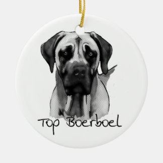Boerboelの上のオーナメント セラミックオーナメント