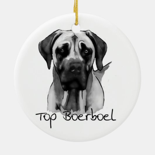 Boerboelの上のオーナメント セラミックオーナメント (裏面)