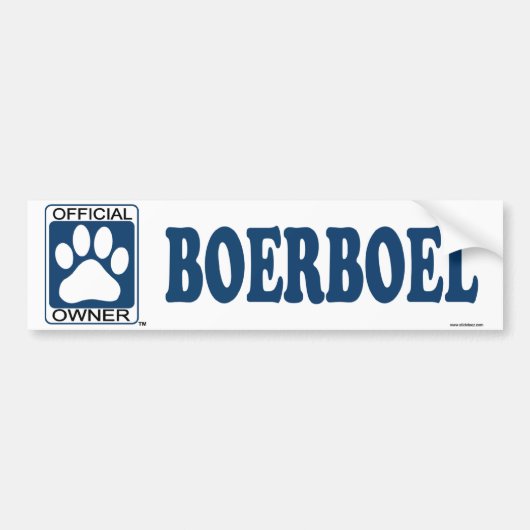 Boerboelの青 バンパーステッカー (正面)