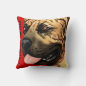 Boerboel色のブロック クッション (裏面)