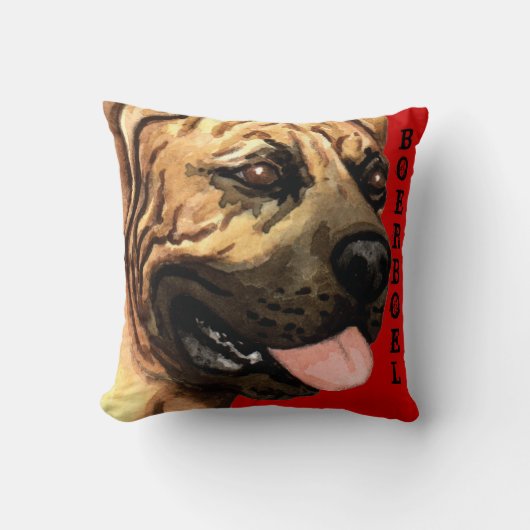 Boerboel色のブロック クッション (正面)