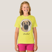 Boerboel 絵画's – かわいいオリジナルドッグアートTシャツ Tシャツ (正面フル)