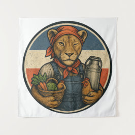 Boerenprotest – Boerin met Trots en Kracht タペストリー