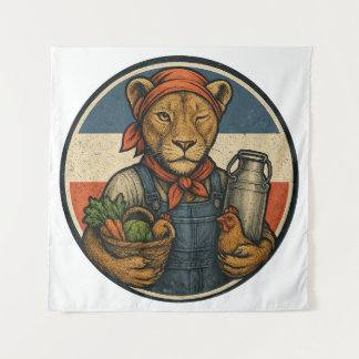 Boerenprotest – Boerin met Trots en Kracht タペストリー