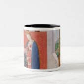 Boethiusと哲学間のダイアログ ツートーンマグカップ (中央)