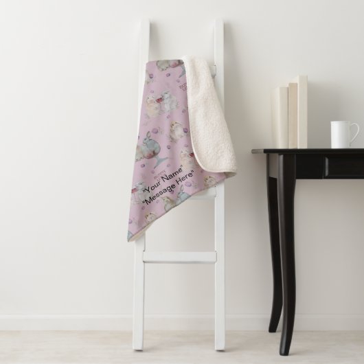 Boganhues Bunny Buddies print blanket シェルパブランケット (インサイチュ)