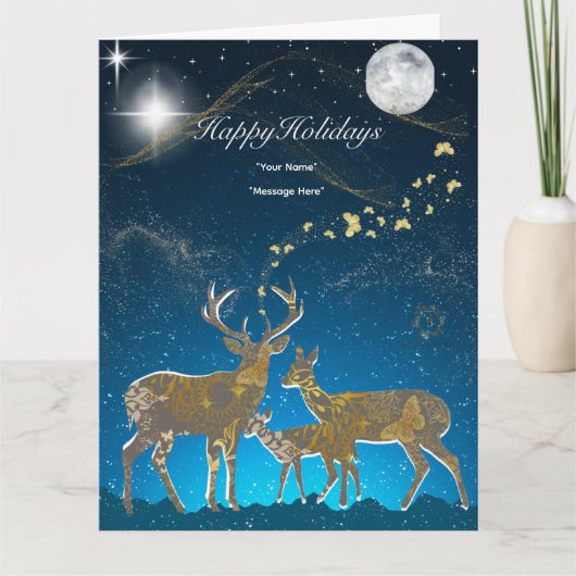 Boganhues Luxury Print Holiday カード (正面)