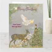 “Boganhues Luxury Print Reindeer" ChristmasCard カード (裏面)