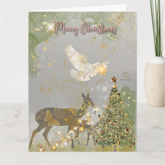 “Boganhues Luxury Print Reindeer" ChristmasCard カード