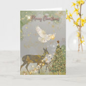 “Boganhues Luxury Print with Reindeer"  カード (黄色い花)