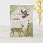 “Boganhues Luxury Print with Reindeer"  カード (黄色い花)