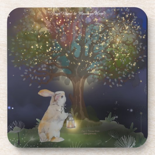 Boganhues「Pipa & Marlow」の魔法の森のプリント コースター (正面)