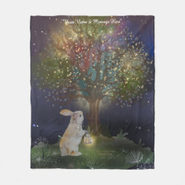 Boganhues "Pipa & Marlow" の魔法の森プリント フリースブランケット