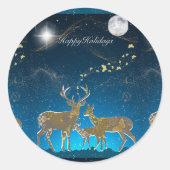 Boganhues Premium Christmas Print Sticker ラウンドシール (正面)